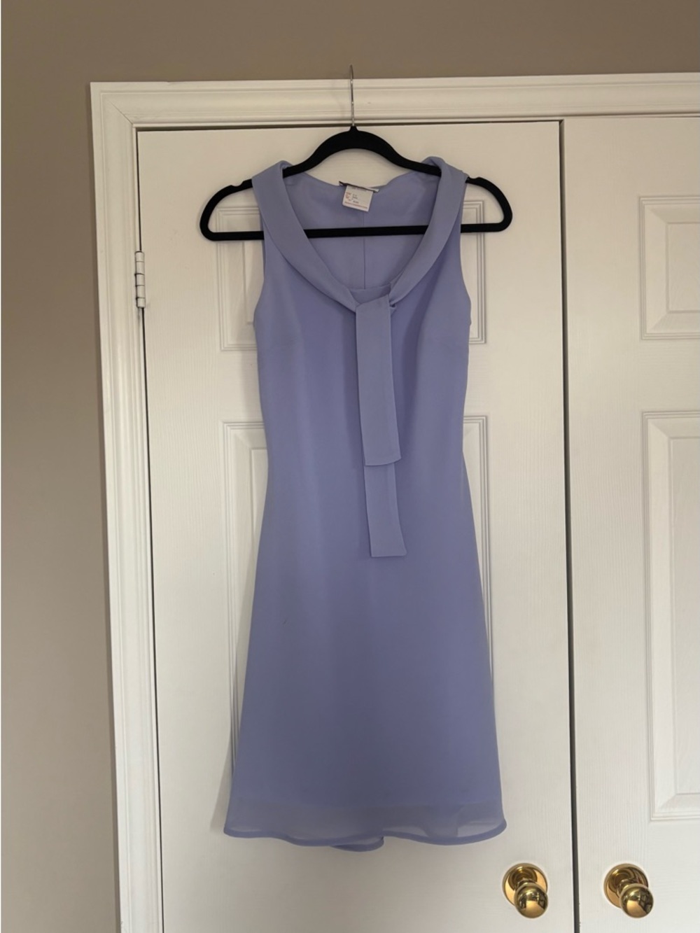 Vintage Fairweather Lilac Tie-Neck Dress